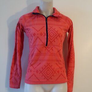 Womens Roxy Pink 1/2 Zip Fleece Jacket S/P